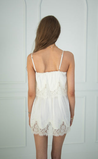 show me your mumu: emmylou mini dress - ivory satin