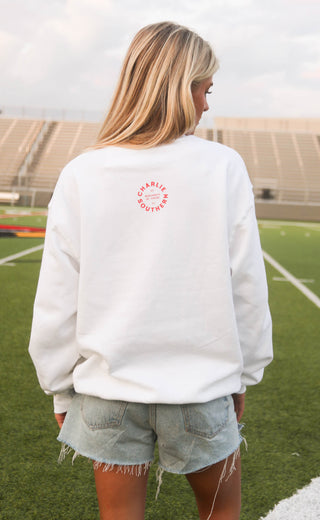 charlie southern: gameday feeling sweatshirt - red