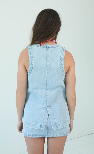 show me your mumu: wyatt wrap mini skort - twister blue
