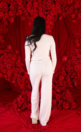 lovefool pointelle lounge set - pink