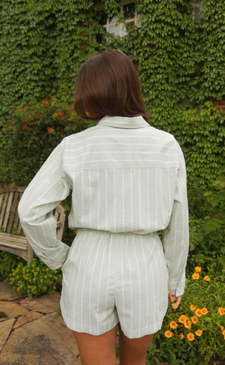 pistola: amelie romper - pistachio stripe