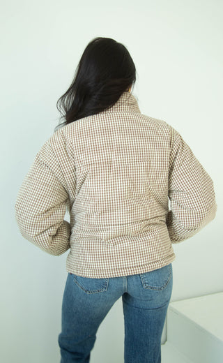 everything i want gingham puffer jacket