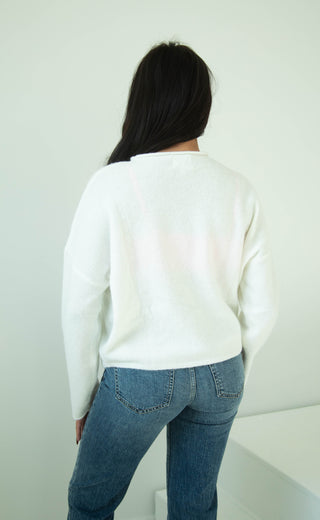 take heart cardigan - snow