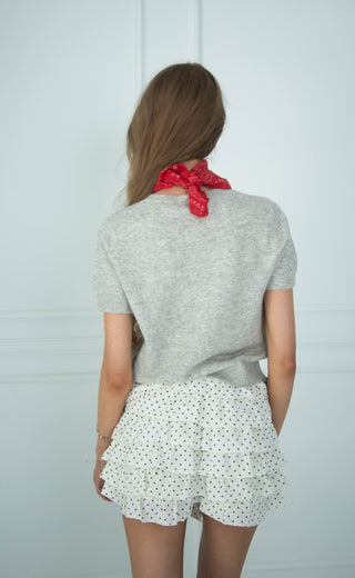 fly to you cropped sweater - grey