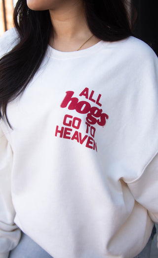 charlie southern: all hogs go to heaven sweatshirt