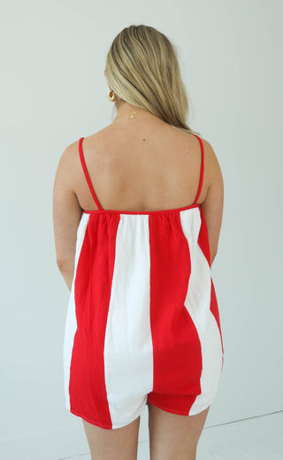 easy does it striped romper