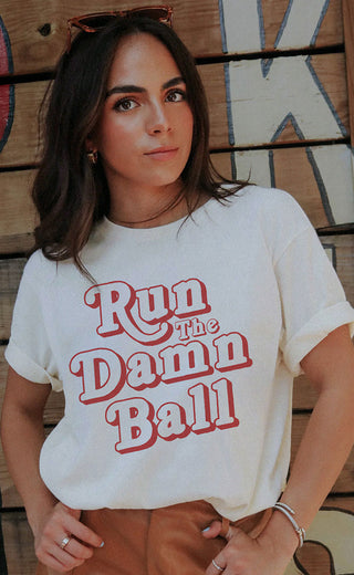 charlie southern: run the damn ball t shirt