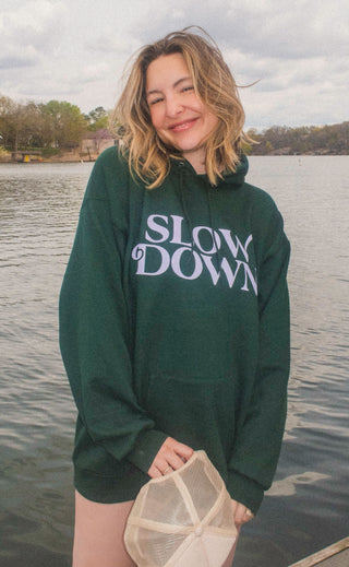 jo johnson: slow down hoodie - green