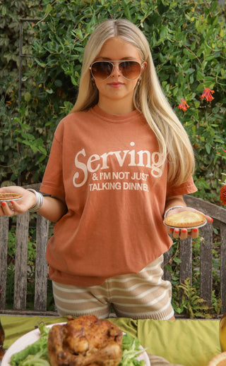 friday + saturday: serving t shirt