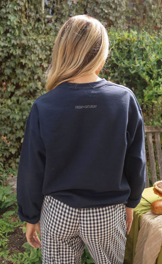 friday + saturday: no crumbs sweatshirt