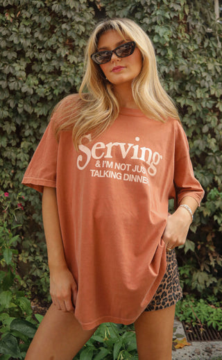 friday + saturday: serving t shirt