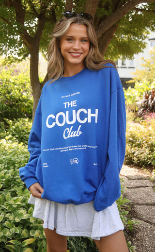 charlie southern: couch club sweatshirt - royal