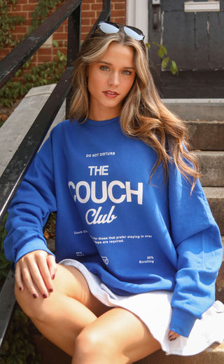 charlie southern: couch club sweatshirt - royal