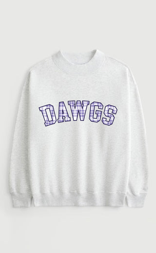 charlie southern: dawgs plaid mock neck
