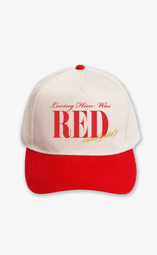 friday + saturday: red and gold trucker