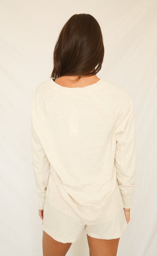 z supply: weekender v-neck - light oatmeal heather