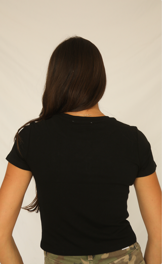 olive you beaded baby tee