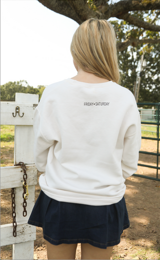 friday + saturday: let me cook sweatshirt