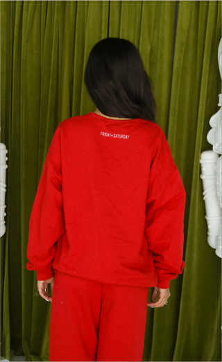 friday + saturday: merry christmas vintage santa sweatshirt