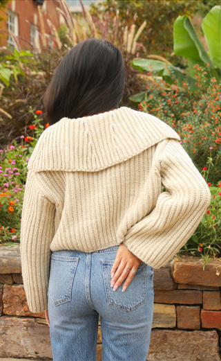 waiting for forever collared sweater