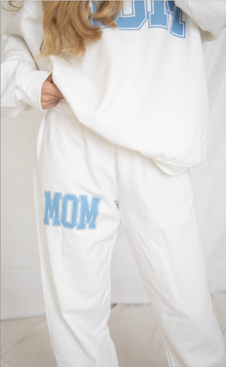 friday + saturday: classic mom sweatpants -  blue