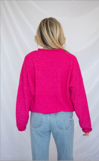 beat of your heart cardigan - fuchsia