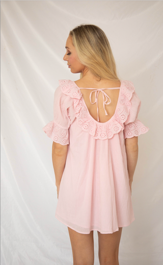 show me your mumu: toulouse dress - pink eyelet