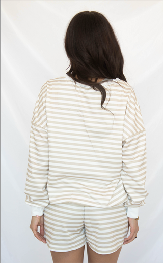 tomorrow will come striped set - beige