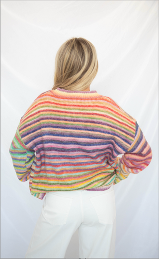she's a rainbow cardigan sweater