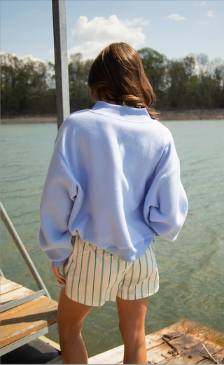 lake / beach reversible mock neck