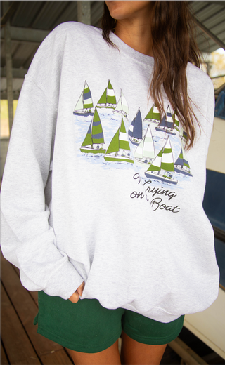 charlie southern x jo johnson overby: no crying on the boat sweatshirt