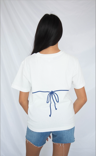 beaded bikini tee - blue
