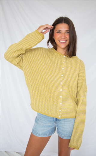 beat of your heart cardigan - olive