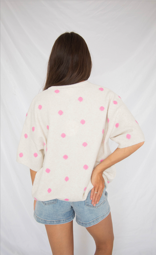 dot to dot polka dot cardigan