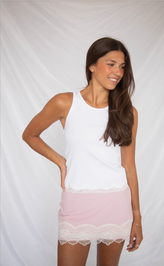 just like that ribbed tank - white