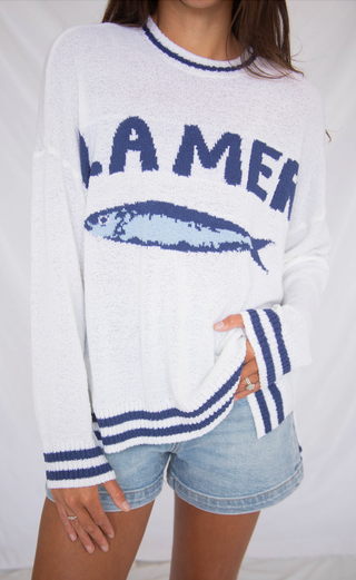 show me your mumu: settle in sweater - la mer