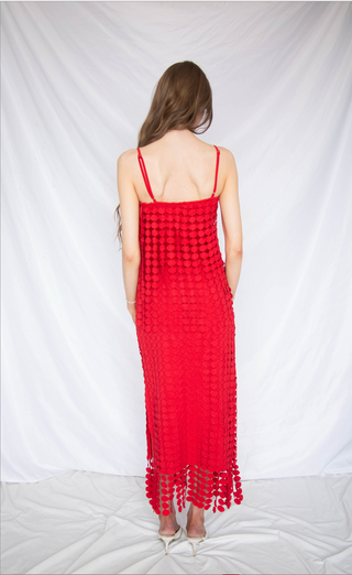 all together red fringe set