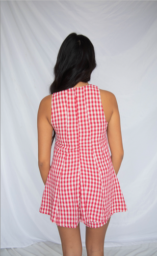 heading down south gingham romper