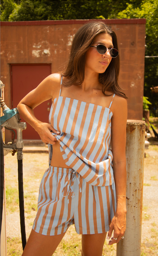 malibu stripe two piece set