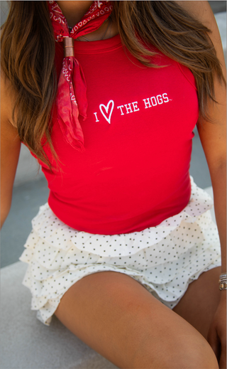 charlie southern: I love the hogs embroidered tank