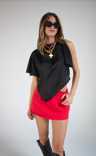 feel better satin tank - black