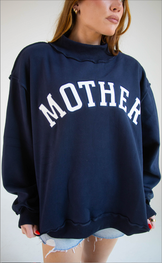 mother embroidered mockneck