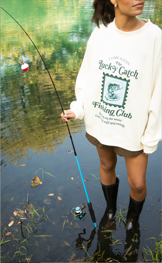 friday + saturday: lucky catch mockneck