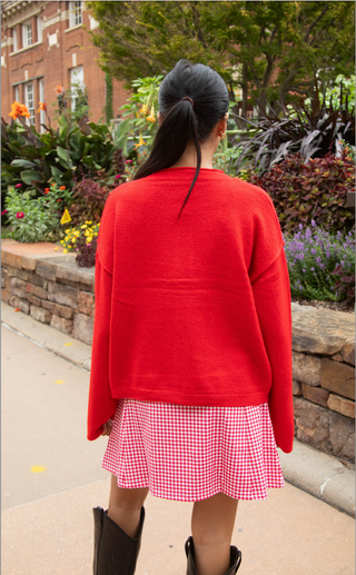 last thing cardigan - red