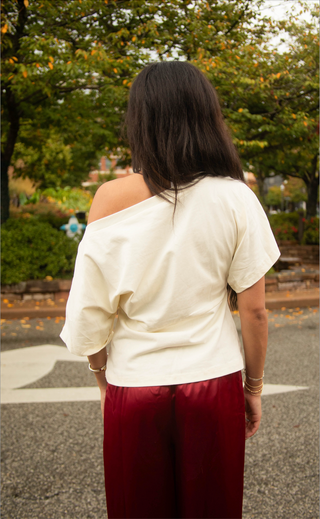 not so basic off the shoulder top