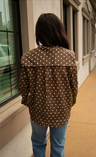 vintage vision polka dot blouse
