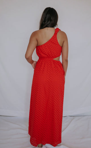 show me your mumu: take me out maxi dress - red eyelet
