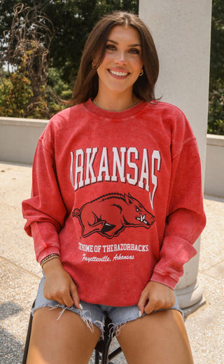 charlie southern: arkansas mascot corded sweatshirt