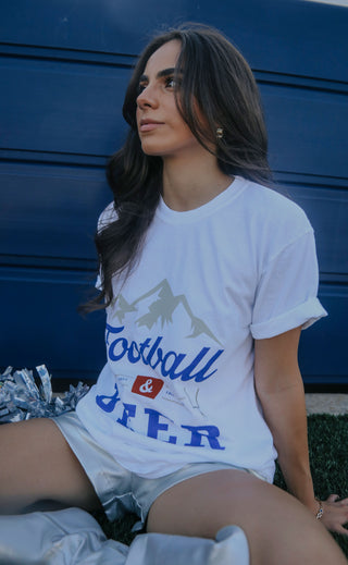 charlie southern: football and beer t shirt