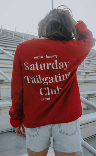 charlie southern: saturday tailgating club sweatshirt - red